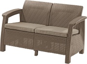 Диван пластиковый Corfu love seat (капучино) 17197359РКП 17197359РКП купить по цене 16 400 р