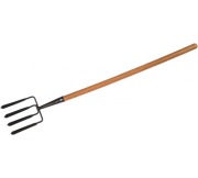 Вилы копальные GRINDA четырёхрогие с деревянным черенком 39722 купить по цене 1 150 р