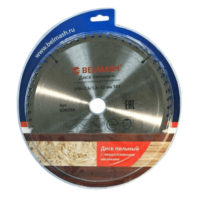 Диск пильный БЕЛМАШ 250х2,6/1,8х32мм 56Т RD039A купить по цене 1 040 р