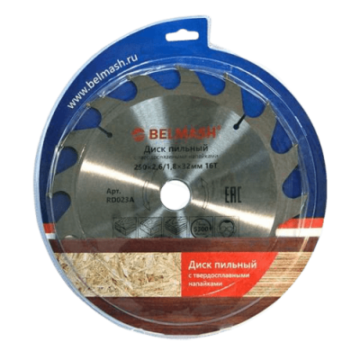 Диск пильный БЕЛМАШ 250х2,6/1,8х32мм 16Т RD023A купить по цене 650 р