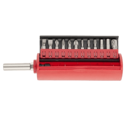 Набор бит MATRIX сталь S2, 12 шт., встроенный магнитный адаптер, кейс 11314 купить по цене 451 р